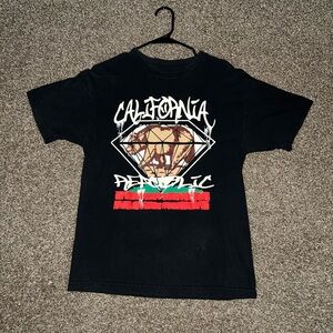 California Republic Vintage OG Black White Grown Green Red T Shirt